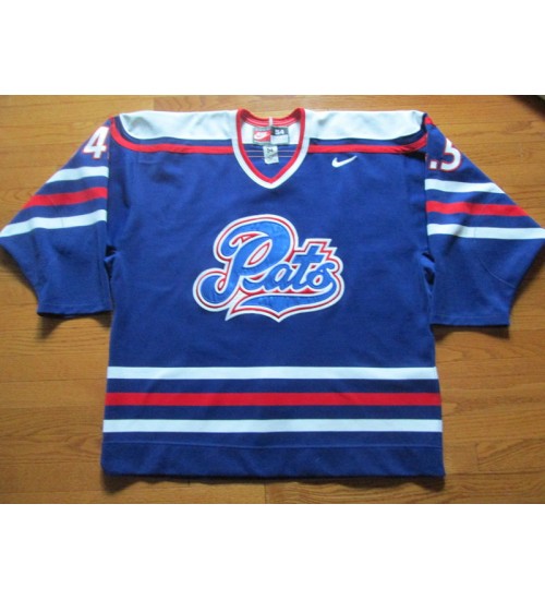 Custom WHL Regina Pats 2006 09 Road Hockey Jersey Blue